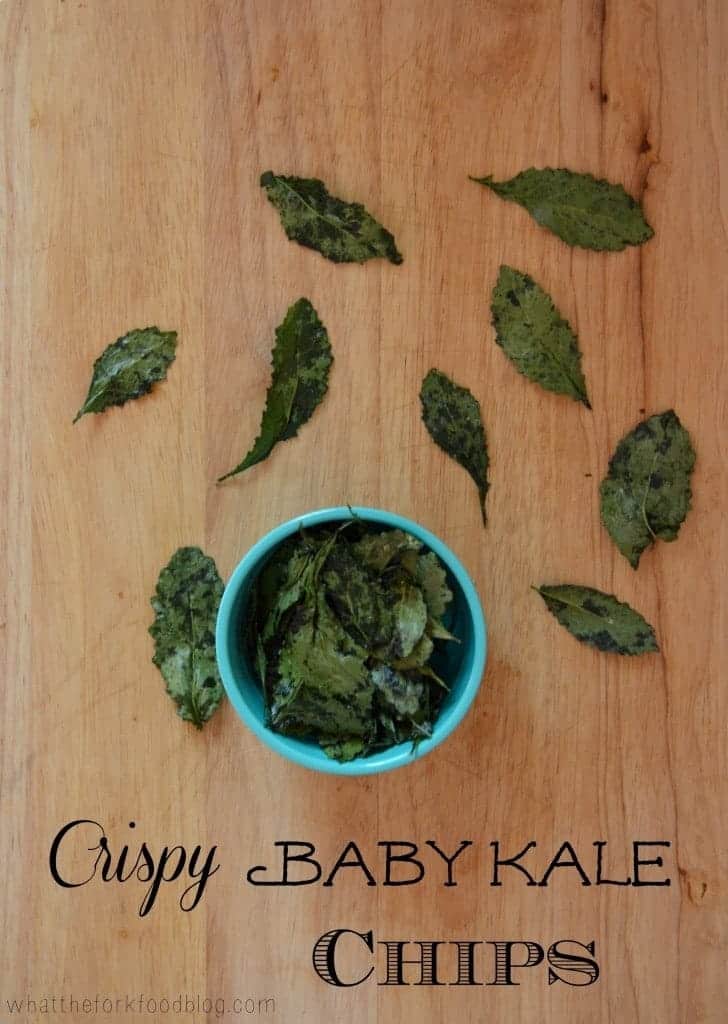 Crispy Baby Kale Chips from What The Fork Food Blog