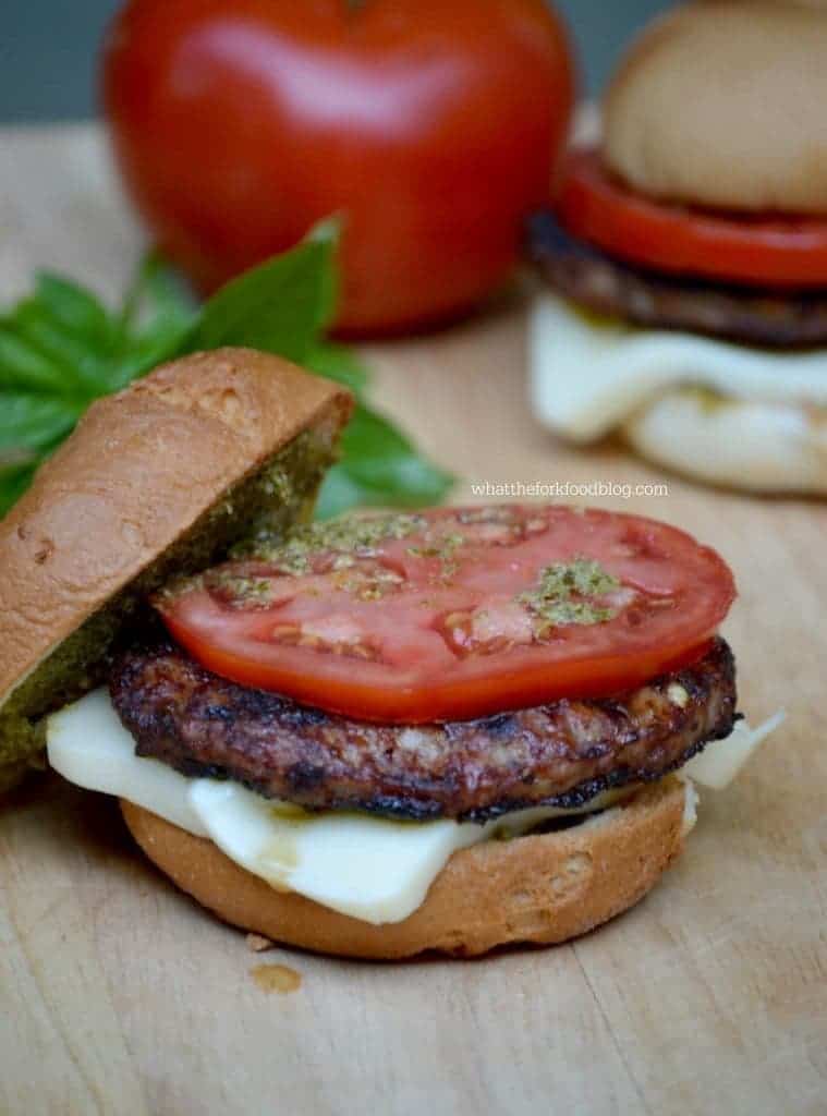 Caprese Sausage Patties from What The Fork Food Blog