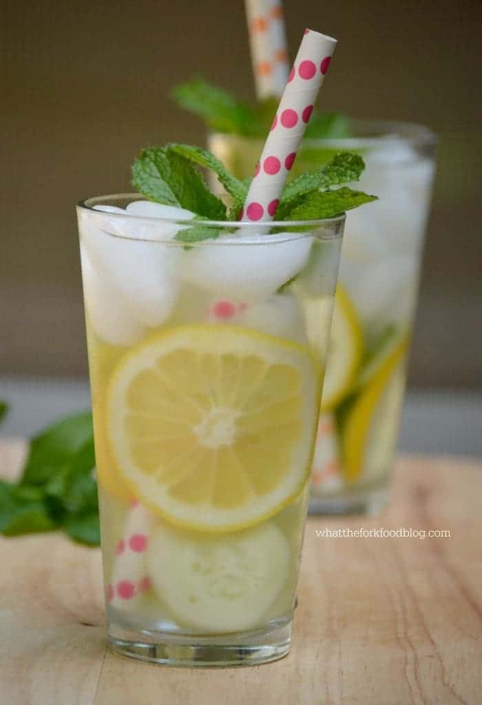 Cucumber, Lemon and Mint Infused Water from What The Fork Food Blog