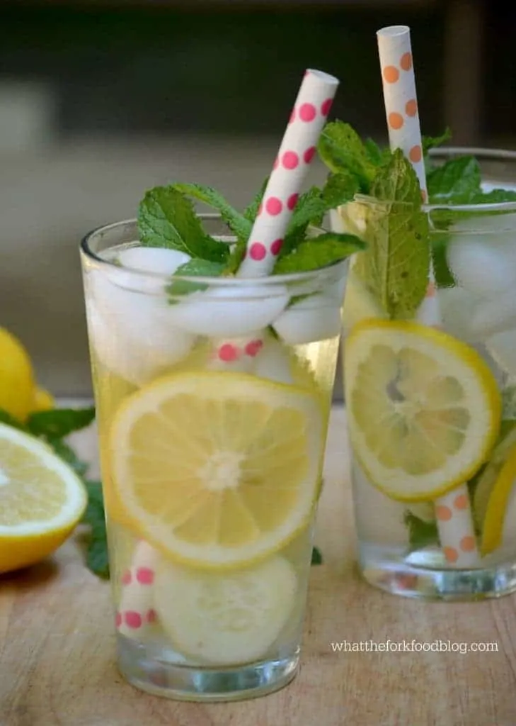 Cucumber, Lemon and Mint Infused Water from What The Fork Food Blog