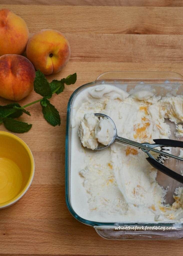 Peach Ice Cream from What The Fork Food Blog