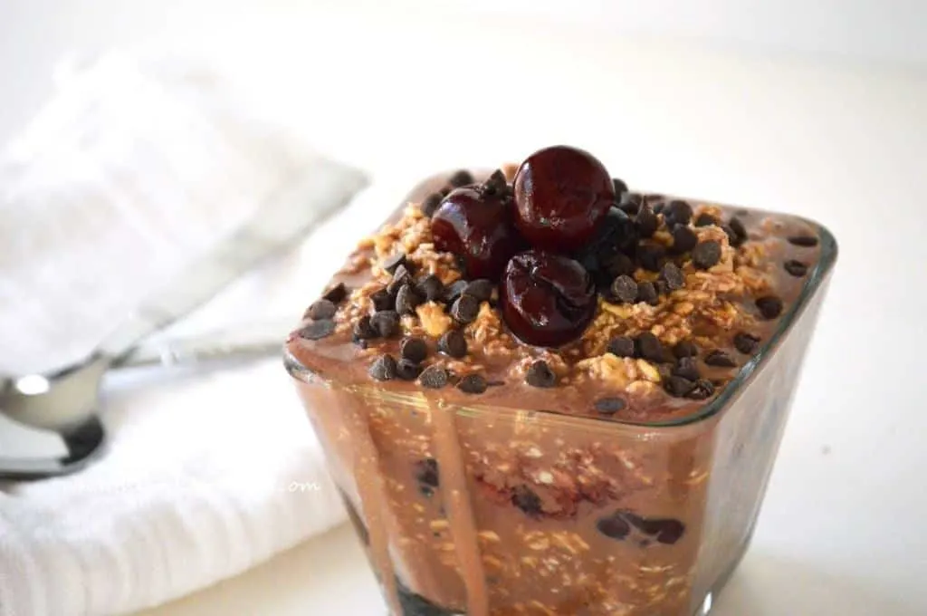 Black Forest Overnight Oats from What The Fork Food Blog