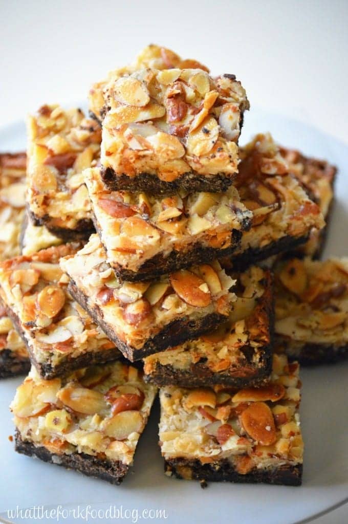 Gluten Free Magic Cookie Bars with a Chocolate Crust - What the Fork