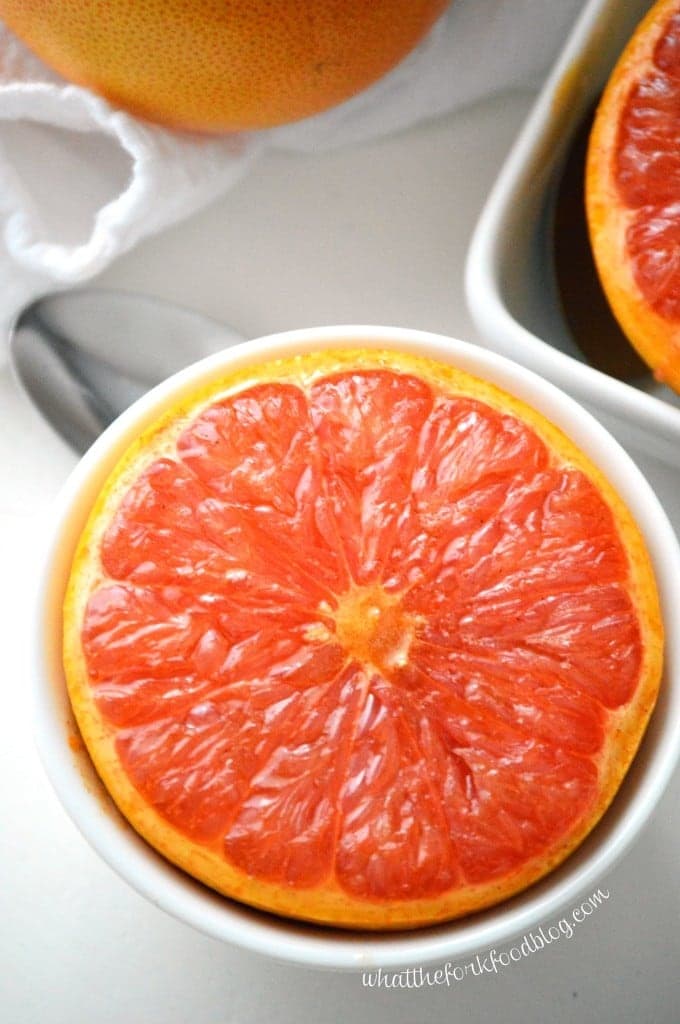 Broiled Grapefruit with Cinnamon and Honey from What The Fork Food Blog