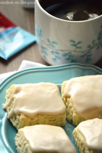 Vanilla Bean Scones with Black Tea Glaze from What The Fork Food Blog