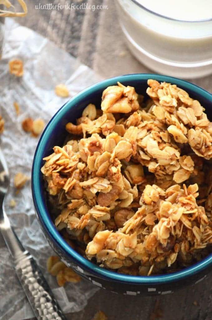 Maple Walnut Granola from What The Fork Food Blog