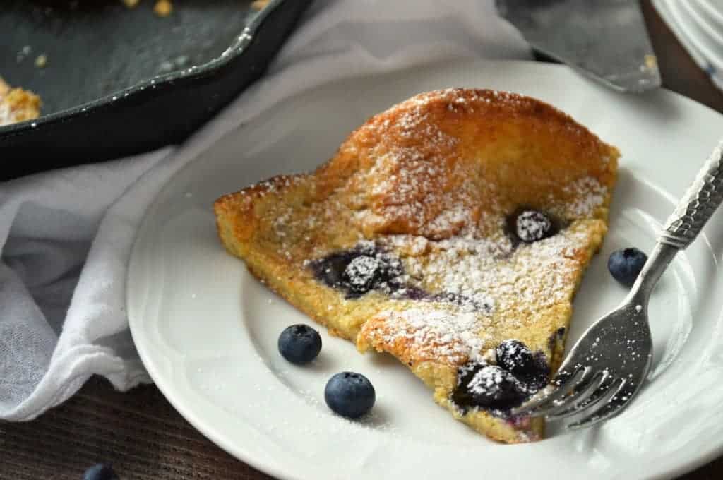 Gluten Free Blueberry Dutch Baby from What The Fork Food Blog