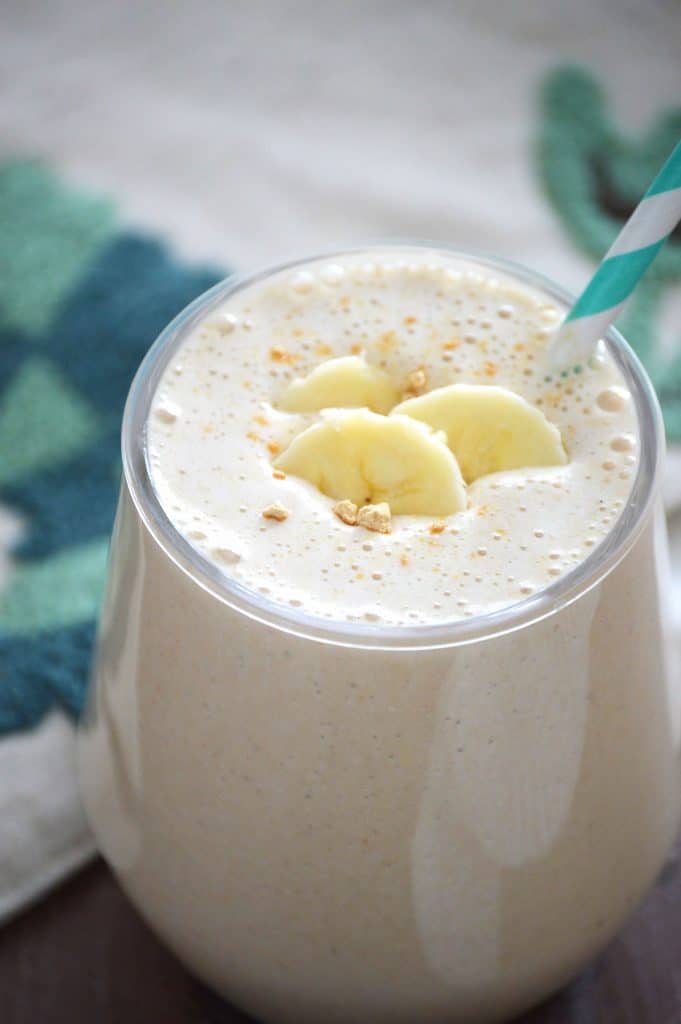 Peanut Butter Banana Oatmeal Smoothie from What The Fork Food Blog