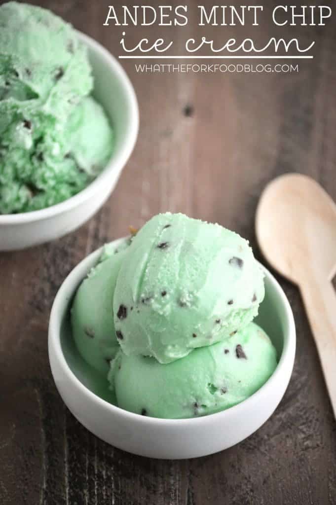 Andes Mint Chip Ice Cream from What The Fork Food Blog | @WhatTheForkBlog | whattheforkfoodblog.com