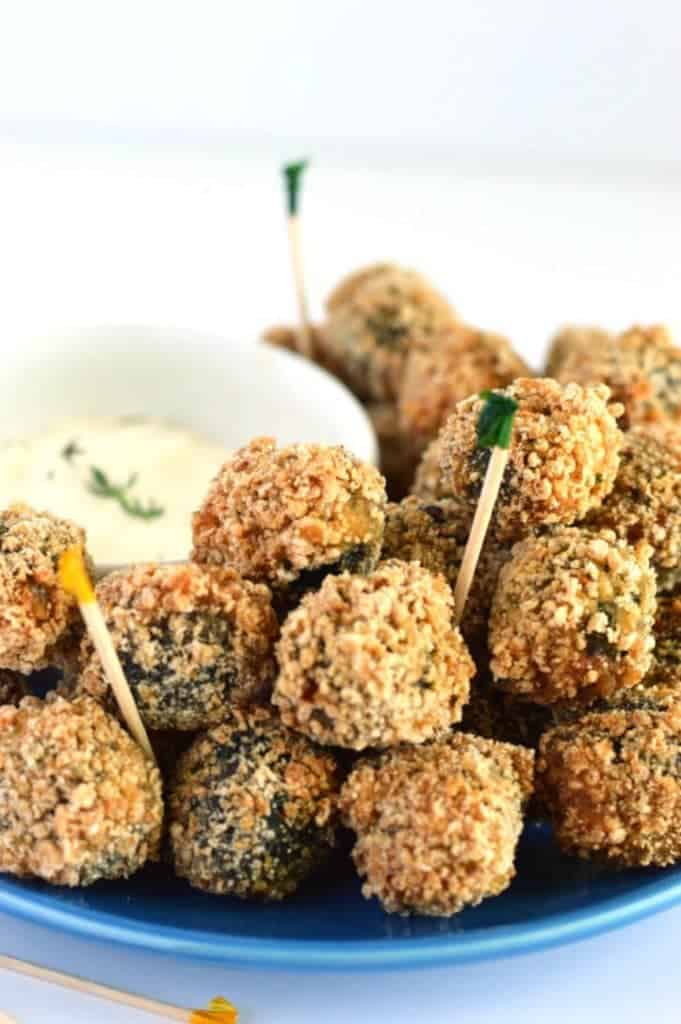 Sausage Stuffed Fried Olives from What The Fork Food Blog | @WhatTheForkBlog | whattheforkfoodblog.com
