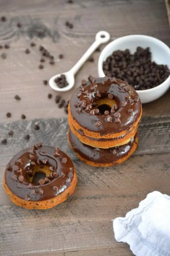 Gluten Free Chocolate Chip Donuts from What The Fork Food Blog | @WhatTheForkBlog | whattheforkfoodblog.com