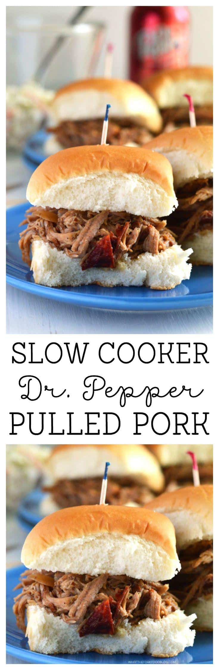 Slow Cooker Dr. Pepper Pulled Pork from What The Fork Food Blog | @WhatTheForkBlog | whattheforkfoodblog.com