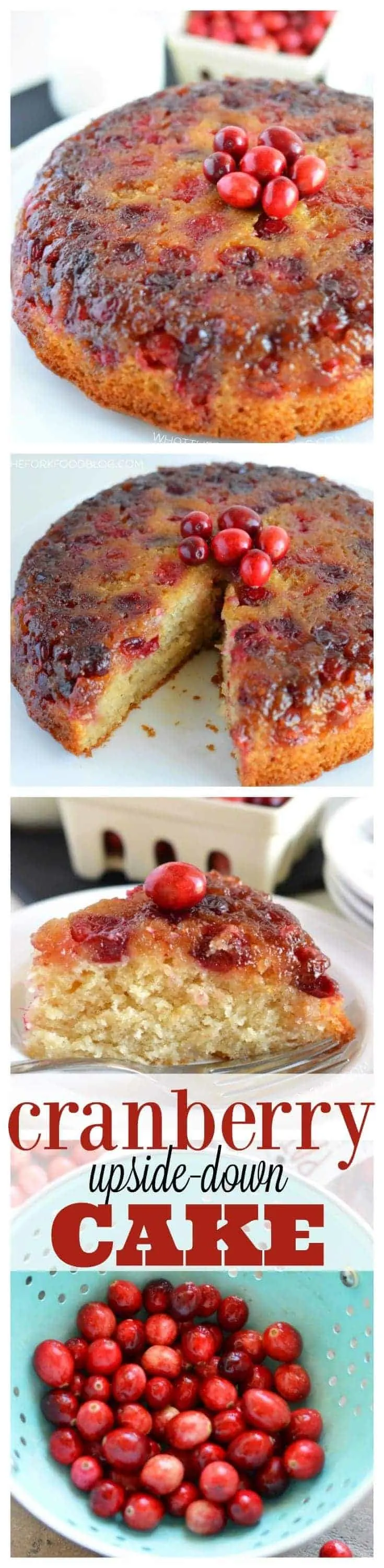 Cranberry Upside-Down Cake (gluten free and dairy free) from What The Fork Food Blog | whattheforkfoodblog.com