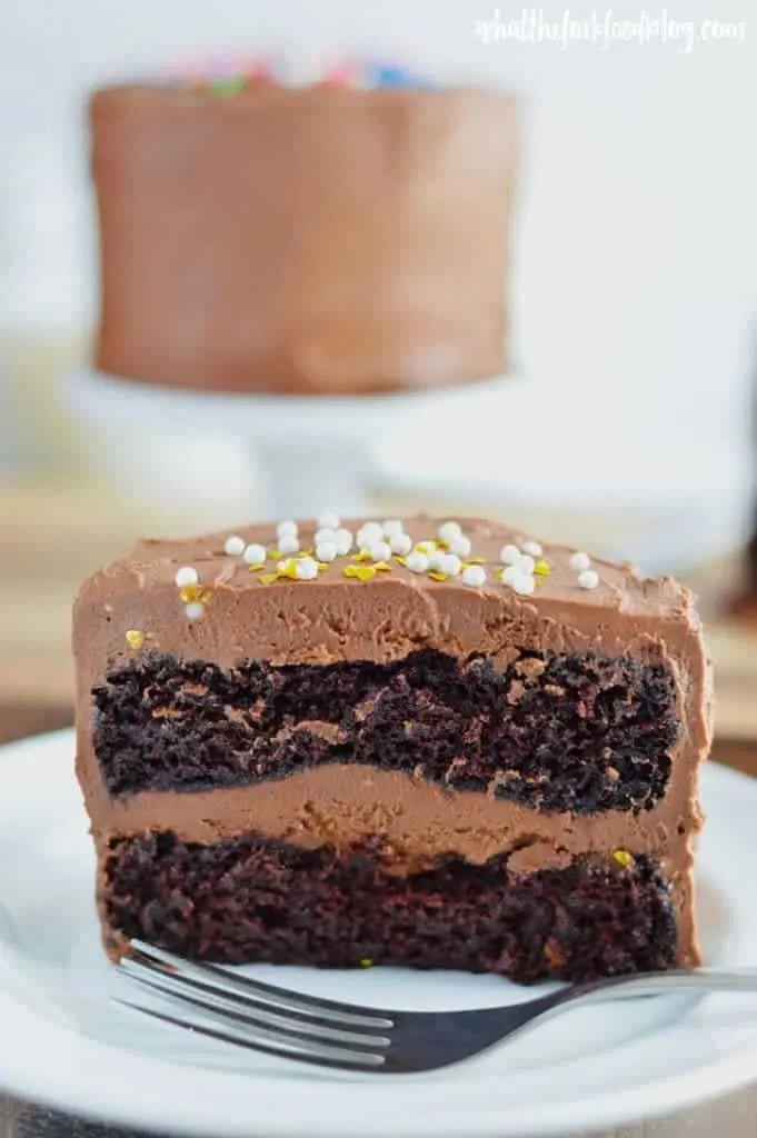 Mini Chocolate Layer Cake Recipe from What The Fork Food Blog. These gluten free and dairy free cakes are the perfect small batch dessert for those with special dietary needs. They're also the perfect size for cake smash sessions. | whattheforkfoodblog.com