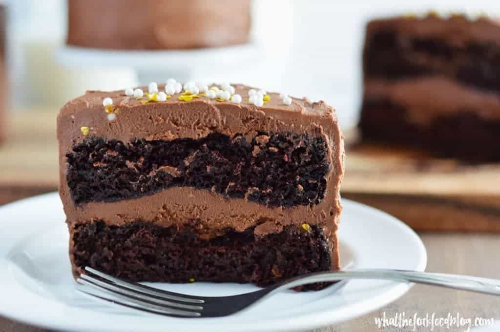 Mini Chocolate Layer Cake Recipe from What The Fork Food Blog. These gluten free and dairy free cakes are the perfect small batch dessert for those with special dietary needs. They're also the perfect size for cake smash sessions. | whattheforkfoodblog.com