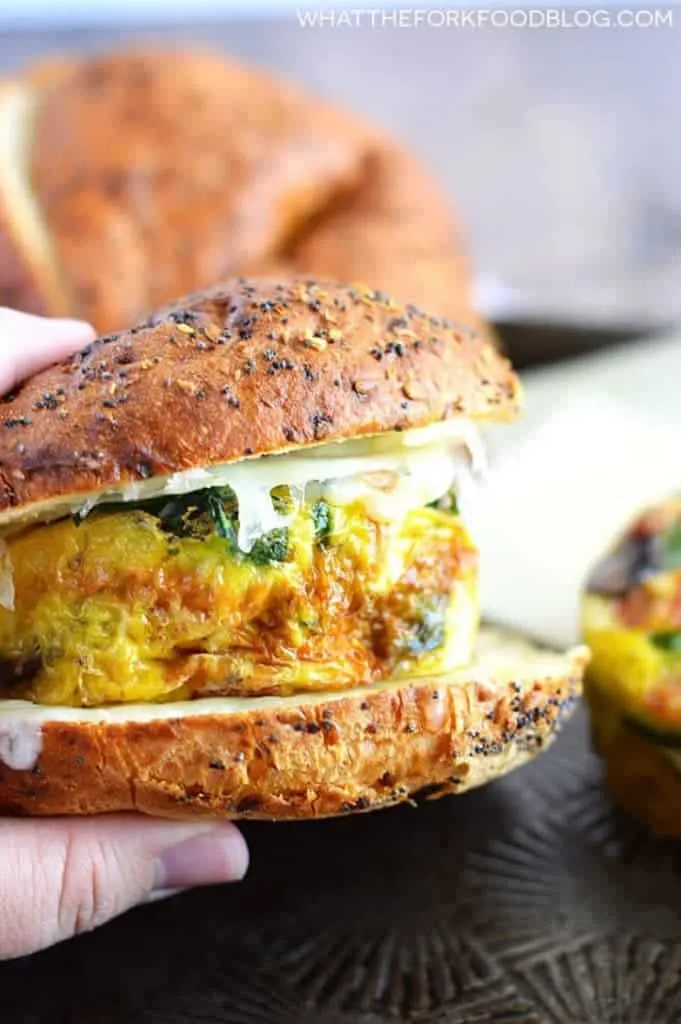 Frittata Breakfast Sandwiches (gluten free, dairy free option) from What The Fork Food Blog | whattheforkfoodblog.com