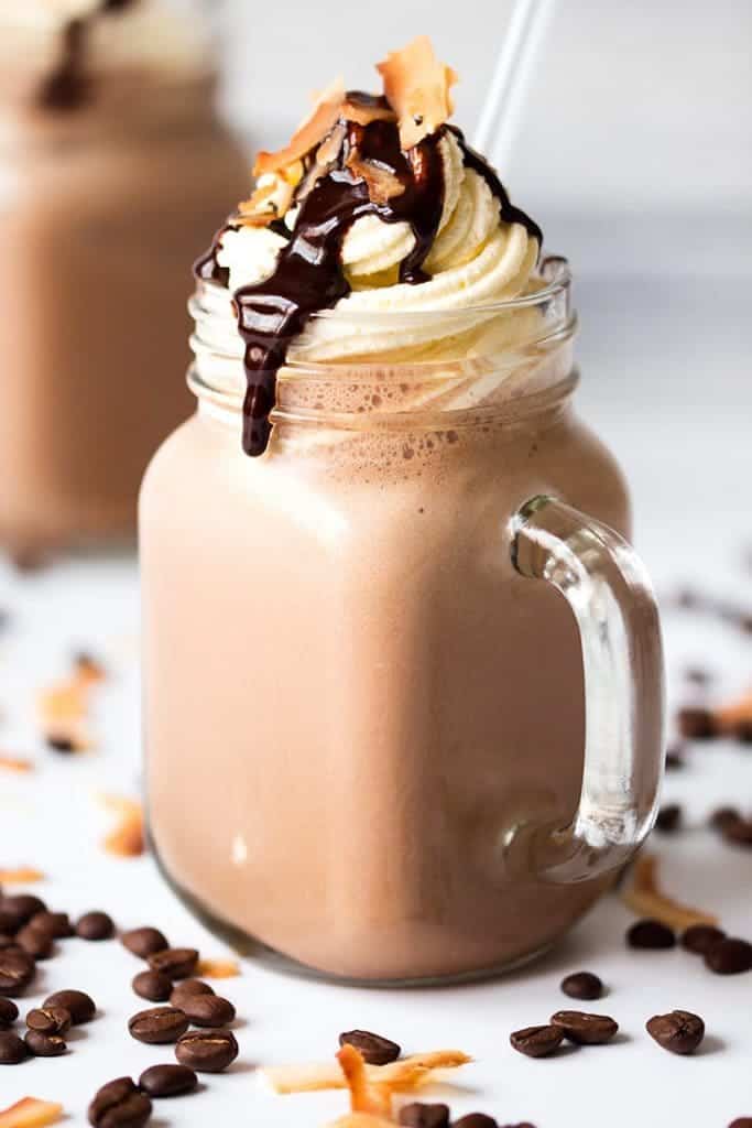 Mocha Coconut Frappuccino plus 23 Coffee Drinks You Can Make at Home from What The Fork Food Blog | whattheforkfoodblog@gmail.com