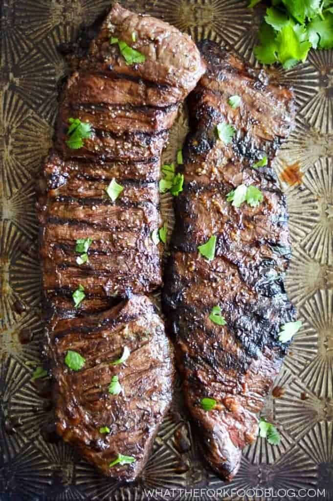 Marinated Grilled Skirt Steak from What The Fork Food Blog | whattheforkfoodblog.com