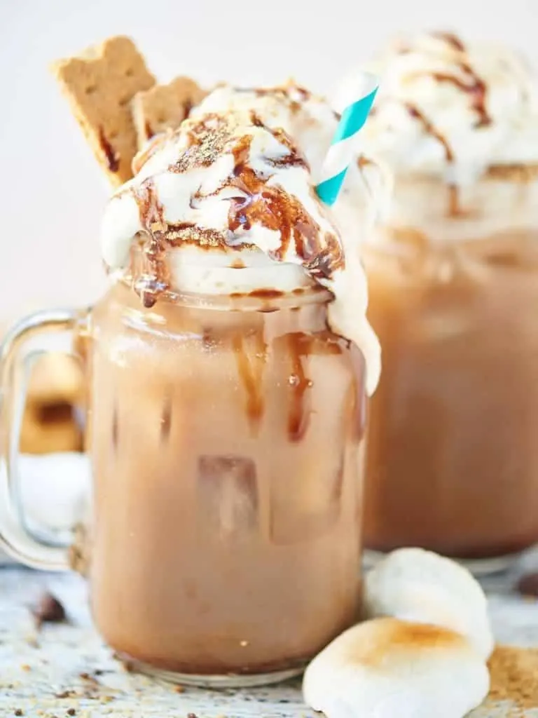S'mores Iced Coffee plus 23 Coffee Drinks You Can Make at Home from What The Fork Food Blog | whattheforkfoodblog.com