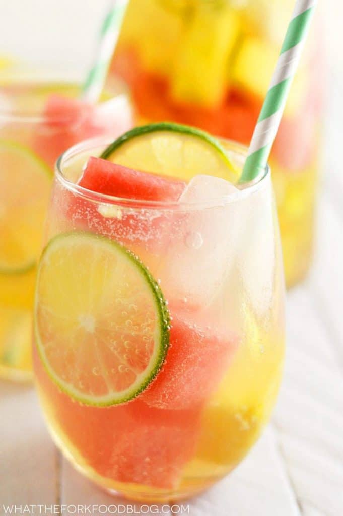 Summer Sangria with Watermelon and Pineapple