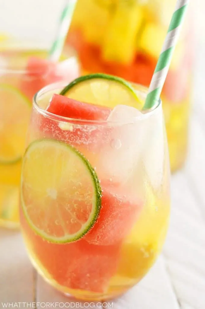 Summer Sangria with Watermelon and Pineapple