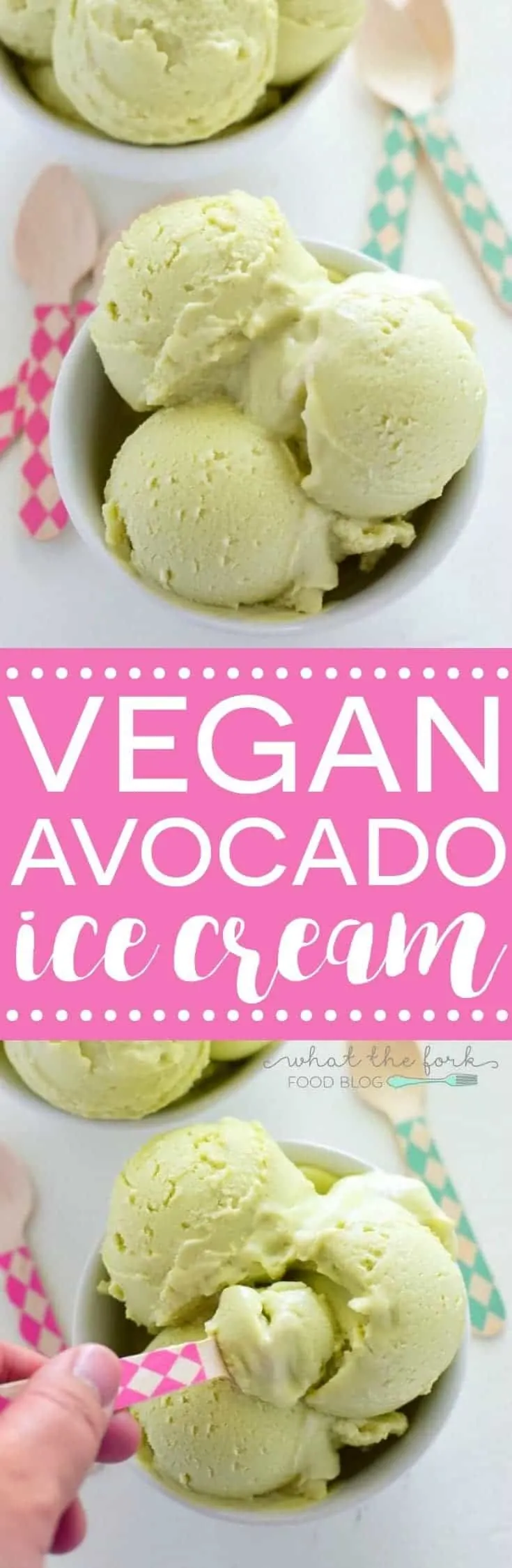 Vegan Avocado Ice Cream (gluten free, egg free, and dairy free) from What The Fork Food Blog | whattheforkfoodblog.com