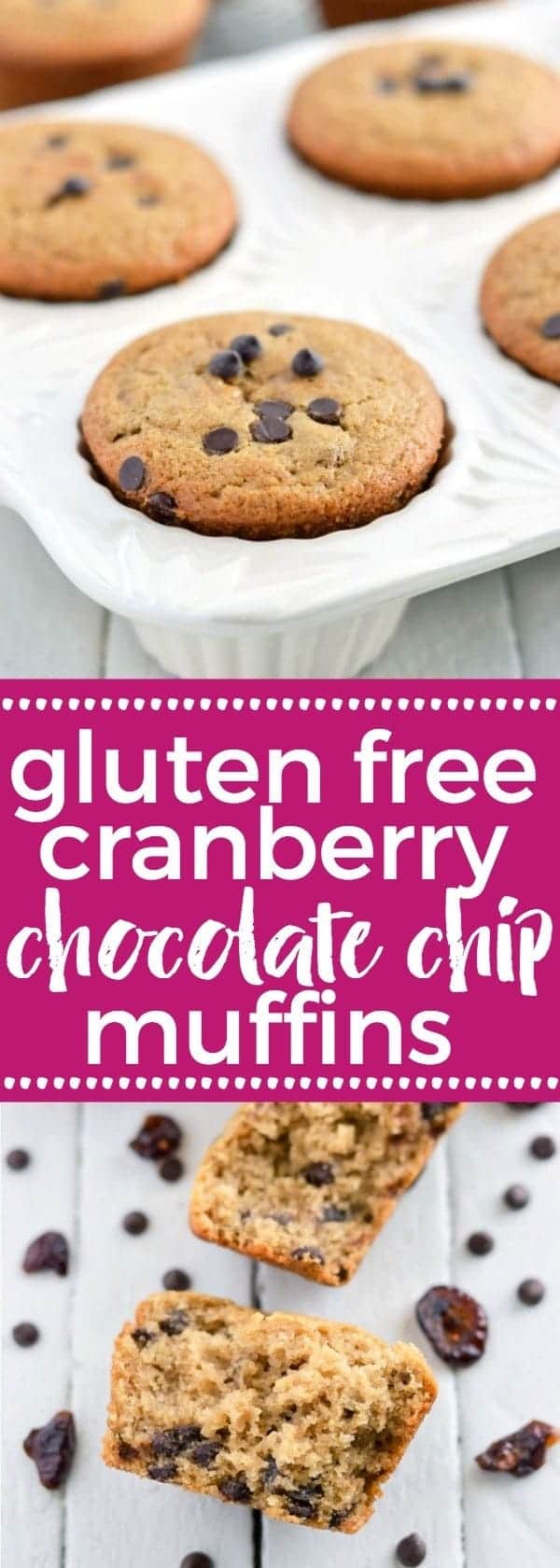 Gluten Free Cranberry Chocolate Chip Muffins - nut free and vegan (top 8 free). Easy breakfast recipe from @whattheforkblog | whattheforkfoodblog.com | gluten free breakfast recipes | gluten free muffins | vegan recipes | allergy-friendly | Christmas brunch ideas | easy breakfast ideas | gluten free baking | sponsored | muffin mix hack