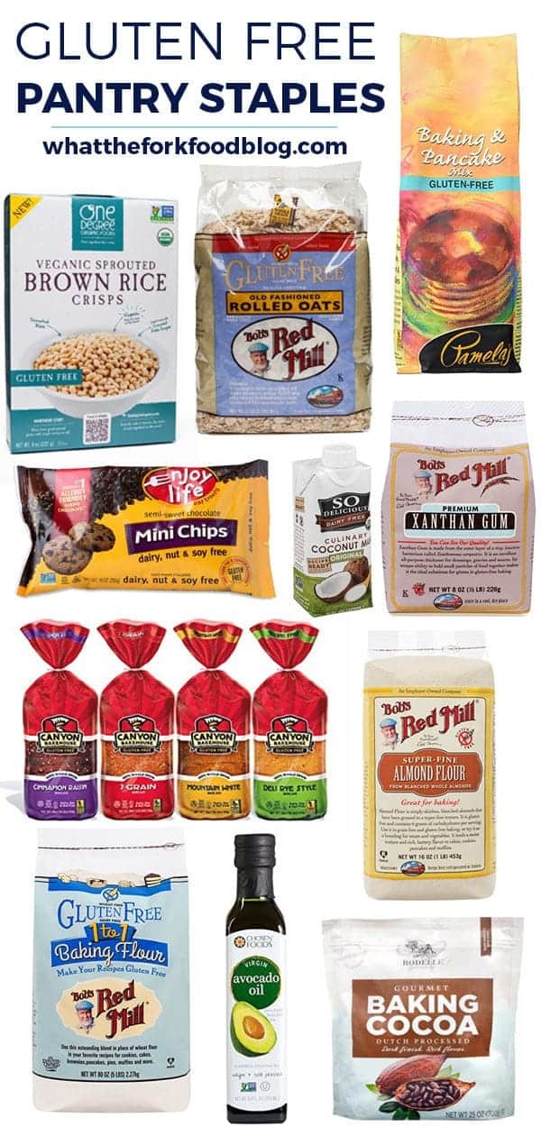 Gluten Free Pantry Staples from @whattheforkblog | whattheforkfoodblog.com | gluten free baking | gluten free cooking | gluten free ingredients | gluten free recipes