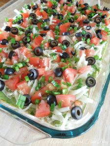 Seven Layer Dip from What The Food Blog