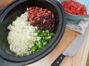 Slow Cooker Chili prep from What the Fork Food Blog