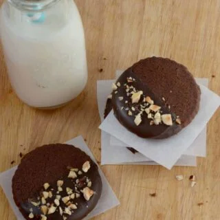 Chocolate Hazelnut Shortbread Cookies from What The Fork Food Blog