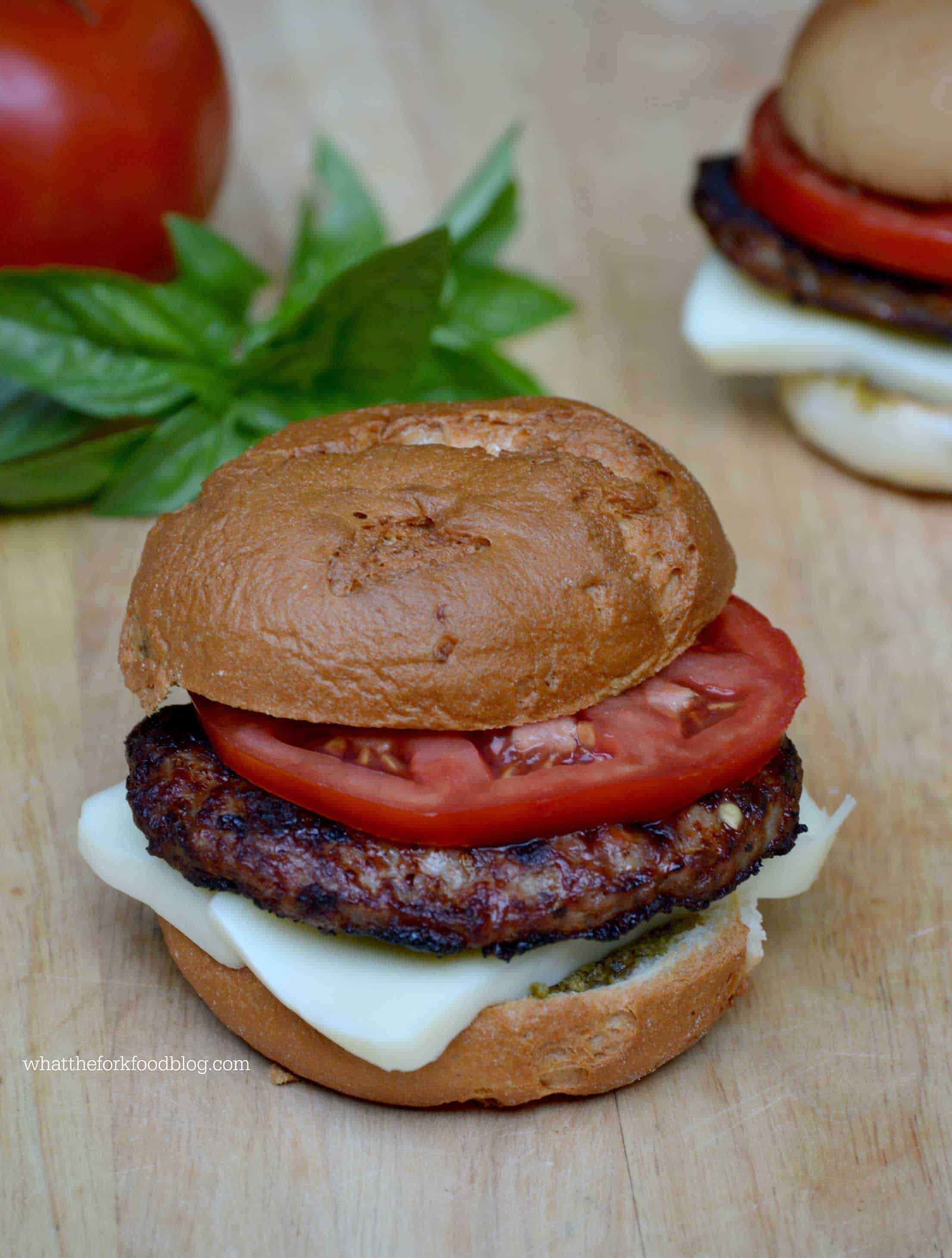 Caprese Sausage Patties from What The Fork Food Blog