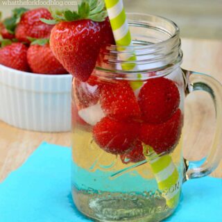Strawberrry Moscato Spritzer from What The Fork Food Blog