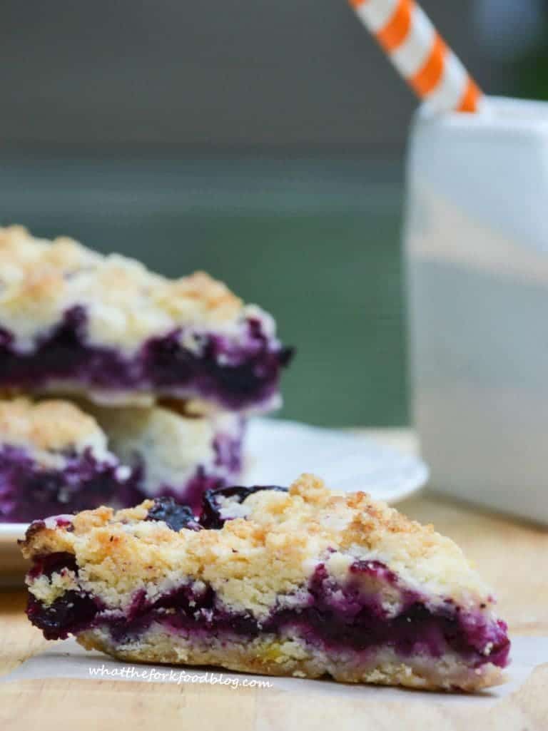 Gluten Free Blueberry Crumb Bars What the Fork