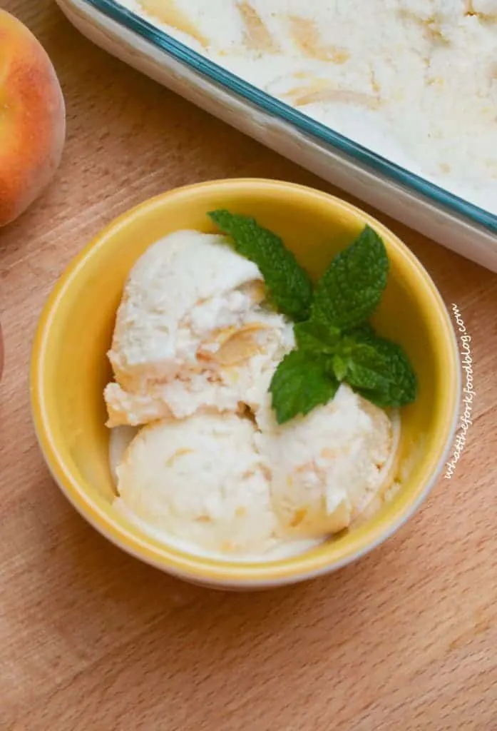 Peach Ice Cream from What The Fork Food Blog