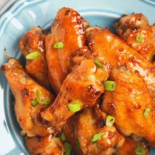 Sticky Asian Garlic Wings from What The Fork Food Blog