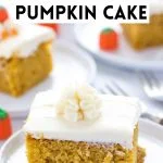 Easy Gluten Free Pumpkin Cake image with text for Pinterest