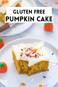 Easy Gluten Free Pumpkin Cake image with text for Pinterest