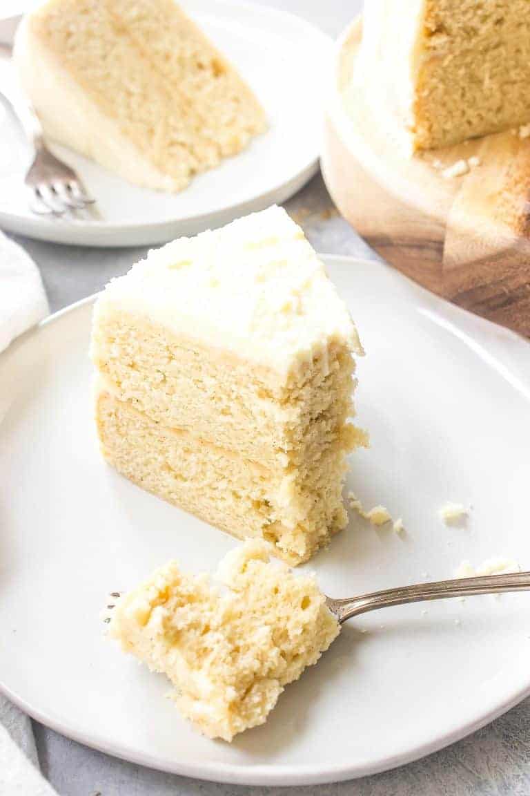 Eggnog Cake with White Chocolate Ganache Whipped Cream Frosting What