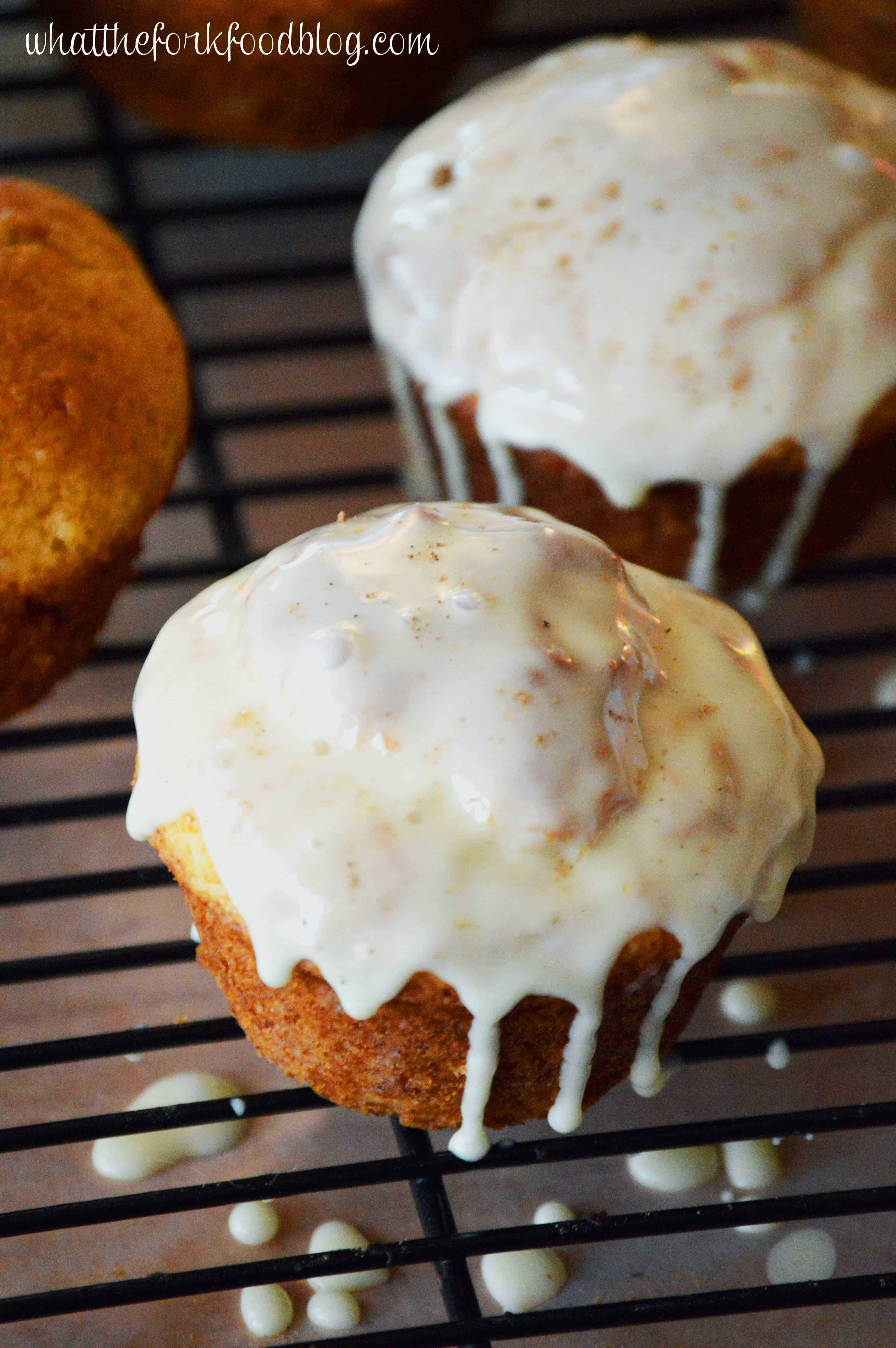 Eggnog Muffins with Eggnog Glaze What the Fork