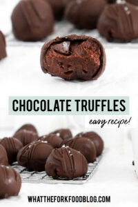 Easy Chocolate Truffles Recipe collage image with text for Pinterest