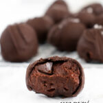 Easy Chocolate Truffles Recipe image with text for Pinterest