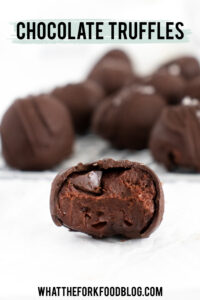 Easy Chocolate Truffles Recipe image with text for Pinterest