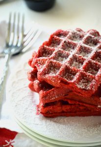 Red Velvet Waffles from What The Fork Food Blog