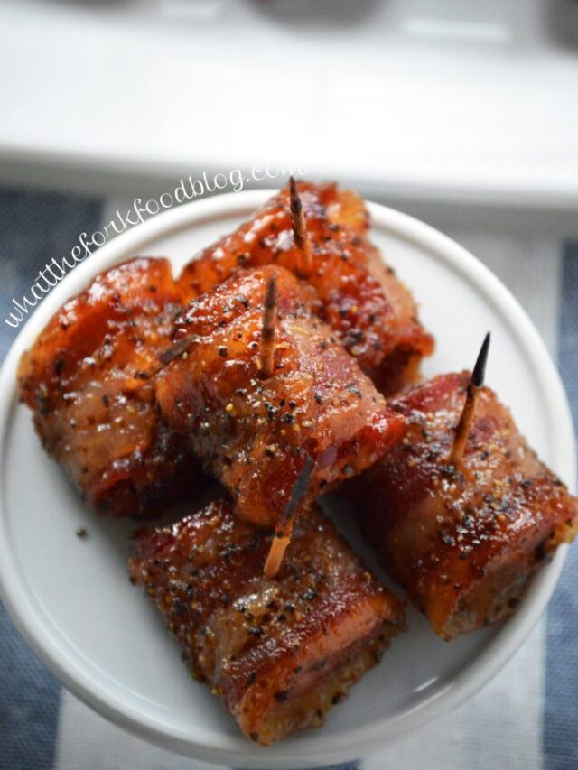 Bacon Wrapped Kielbasa Bites with Brown Sugar Glaze Story