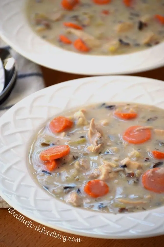 Chicken Wild Rice Soup from What The Fork Food Blog
