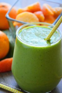 Peach Green Smoothie from What The Fork Food Blog