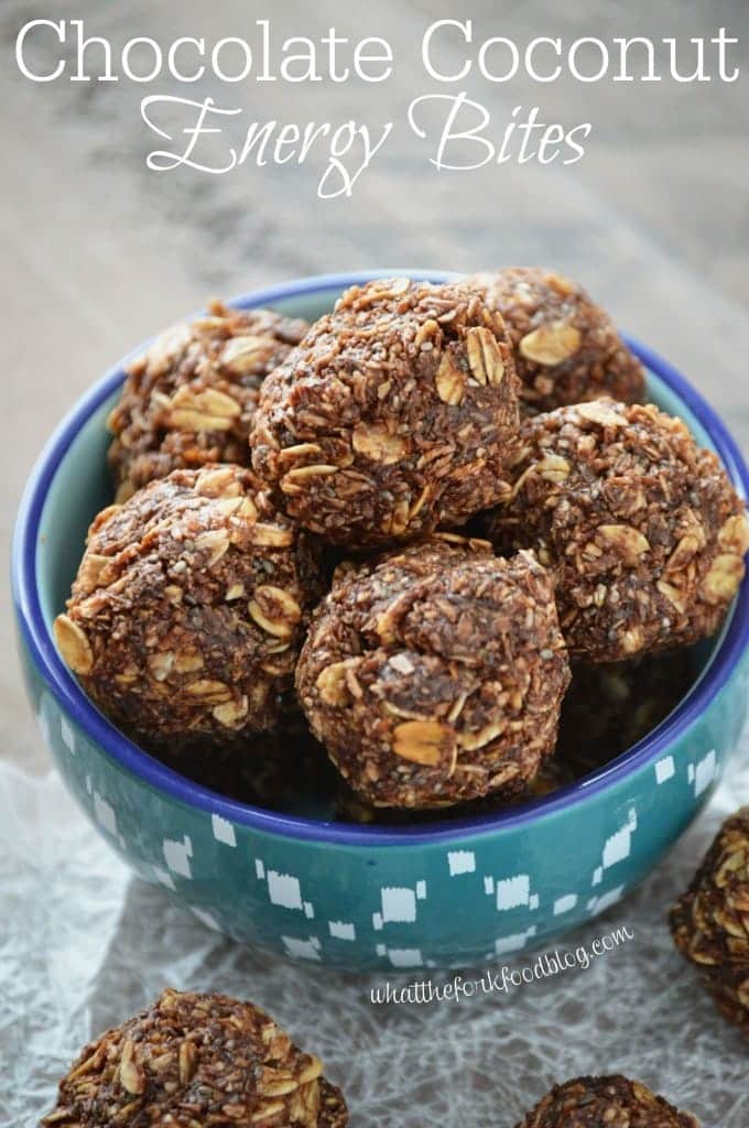 Chocolate Coconut Energy Bites from What The Fork Food Blog