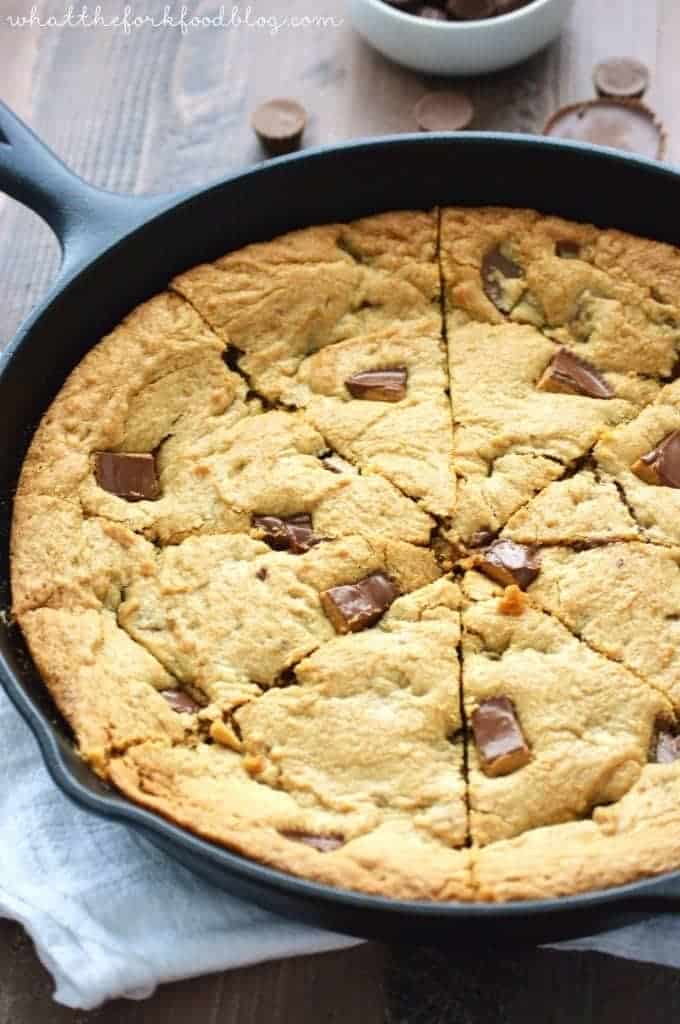 Peanut Butter Cup Cookie Pie from What The Fork Food Blog