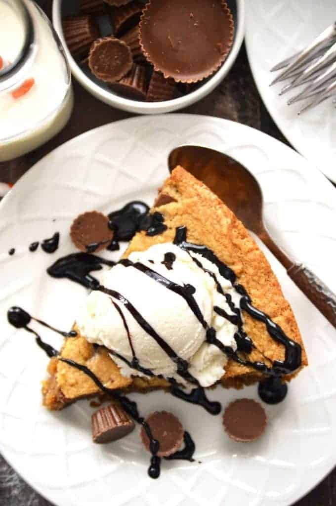 Peanut Butter Cup Cookie Pie from What The Fork Food Blog